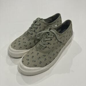 Tommy Bahama Women's Coconut Point Green Palm Tree Print Canvas Shoes Sz 9